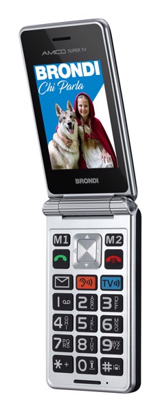 Brondi Nero/Argento 10282060 Cellulare 7,11 Cm (2.8") 119 G Telefono Per Anziani