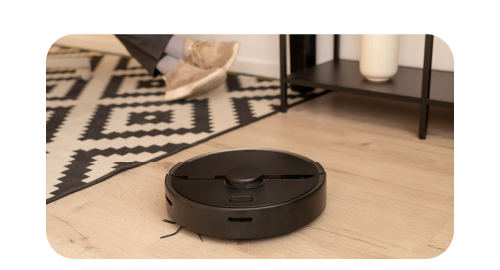 Robot aspirapolvere smart con base di ricarica e controllo tramite app